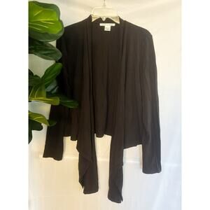 Peter Nygard Brown Open Cardigan Womens Size M